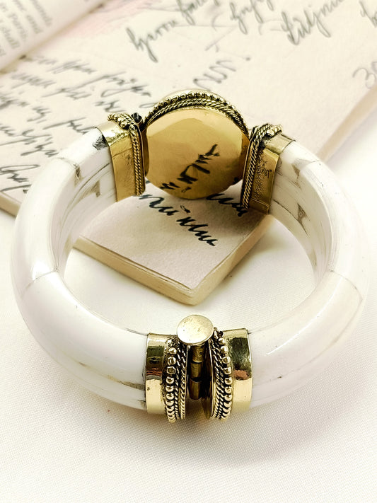 Arnit Orange Bone Men's Bracelet