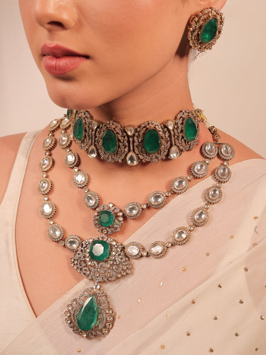 Deepshikha Green Victorian Bridal Set