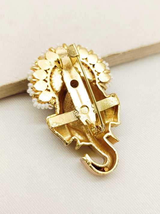 Swaaria Multi Colour Ganesh Ji Brooch