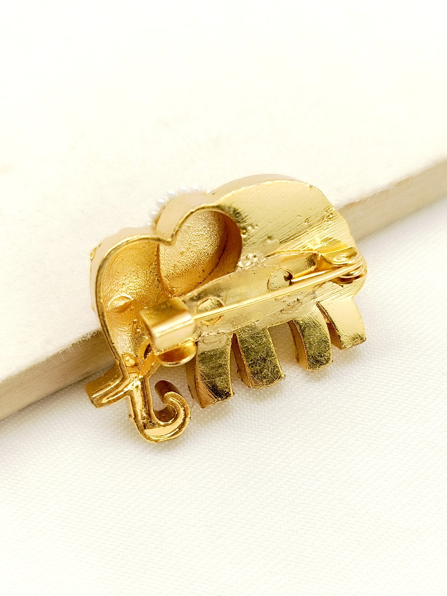 Satrupa White Elephant Brooch
