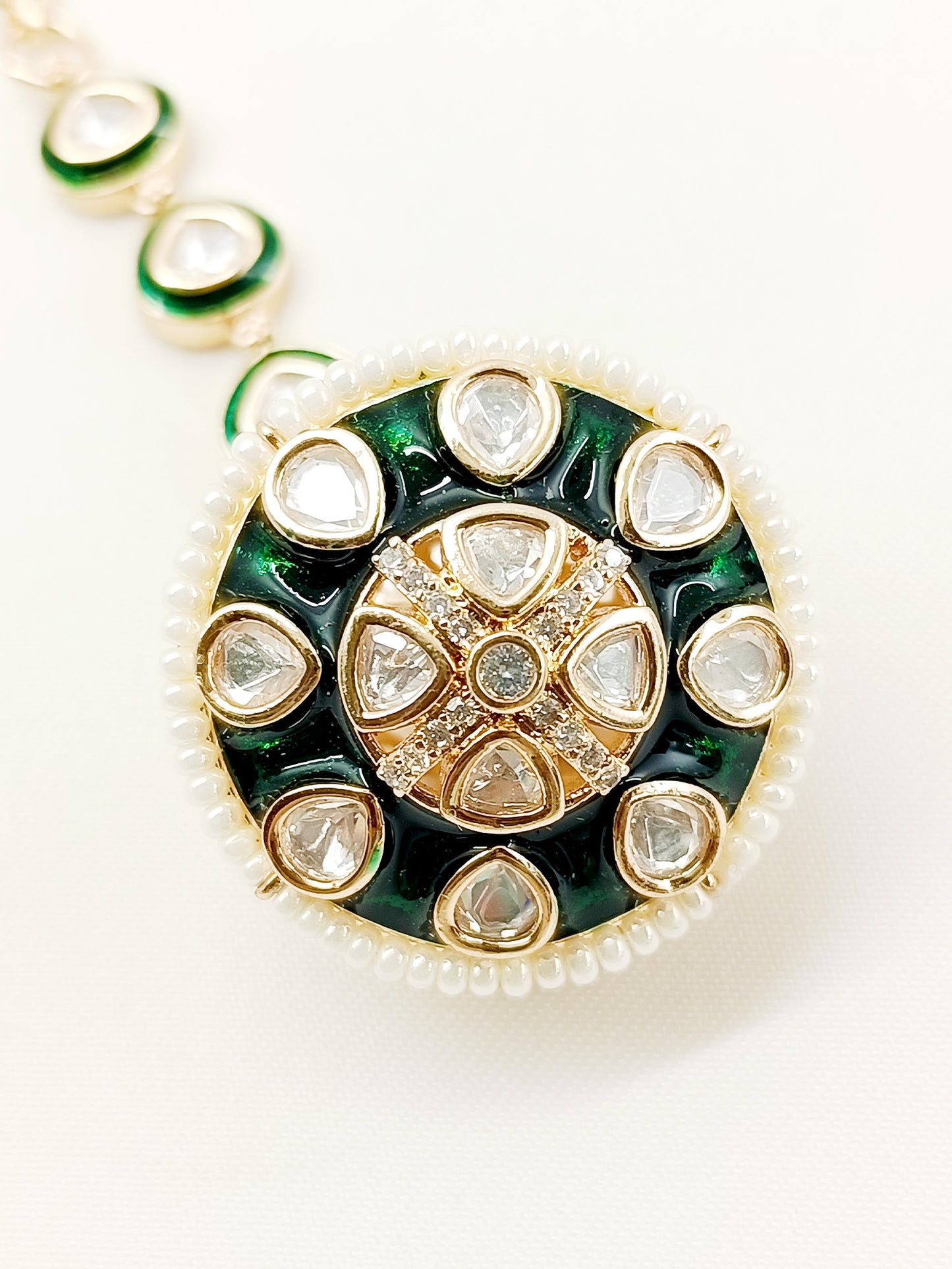 Tarunyan Green Kundan Borla