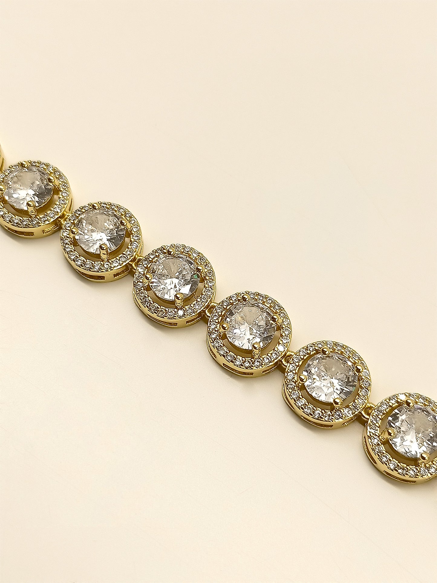 Dusshala White American Diamond Bracelet