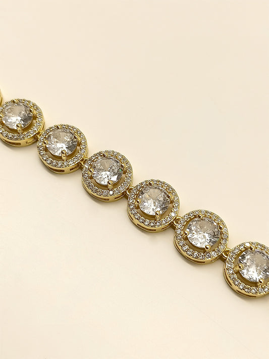 Dusshala White American Diamond Bracelet