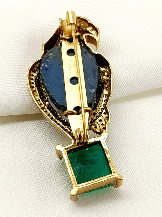 Navodit Blue Eagle Men's Brooch