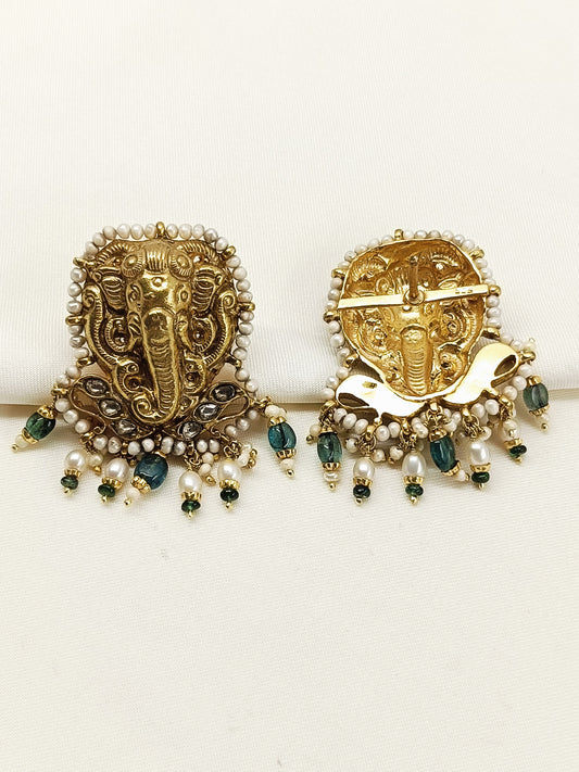 Jini Green 92.5 Silver Earring