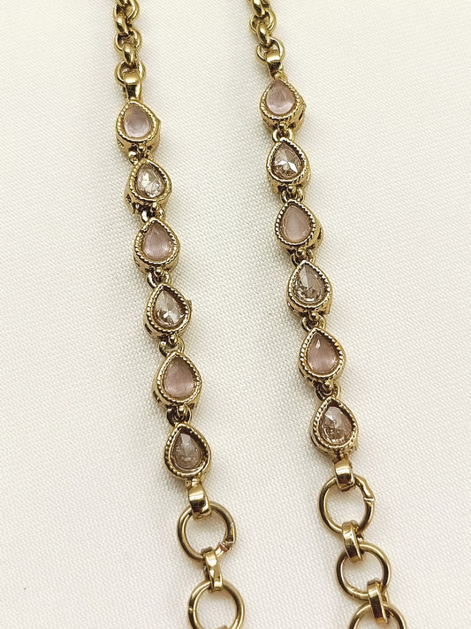 Salome Copper Polki Traditional Ear Chain