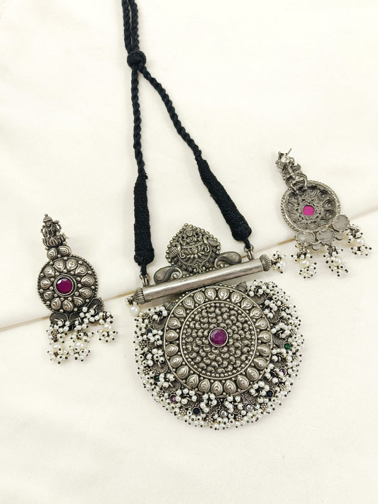 Twinking R&G Oxidized Necklace Set