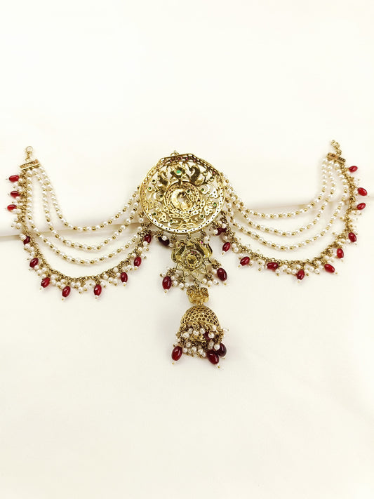 Ishraq R&G Peacock Hair Brooch