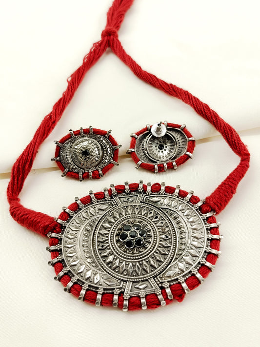 Dhanvi Black Oxidized Choker Set