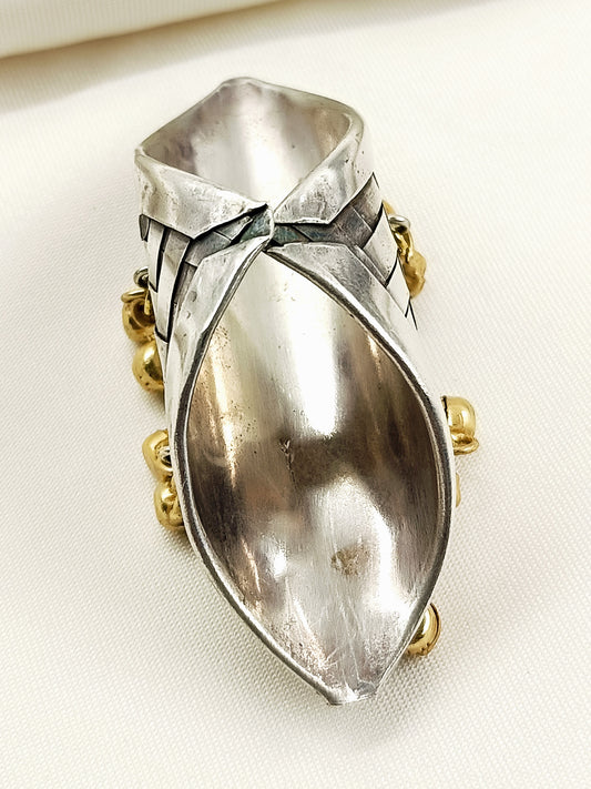Dayamai Ruby Oxidized Finger Ring