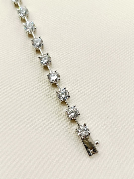 Deborah 92.5 Silver Swarovski Stone Bracelet