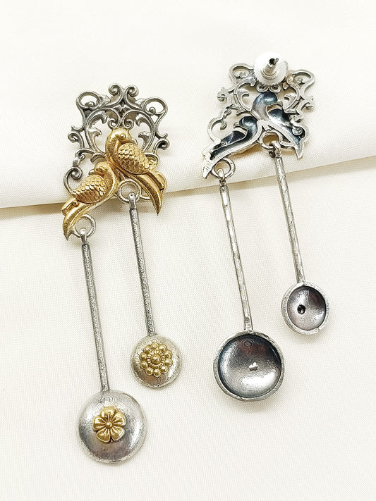 Saani Plain Oxidized Earring