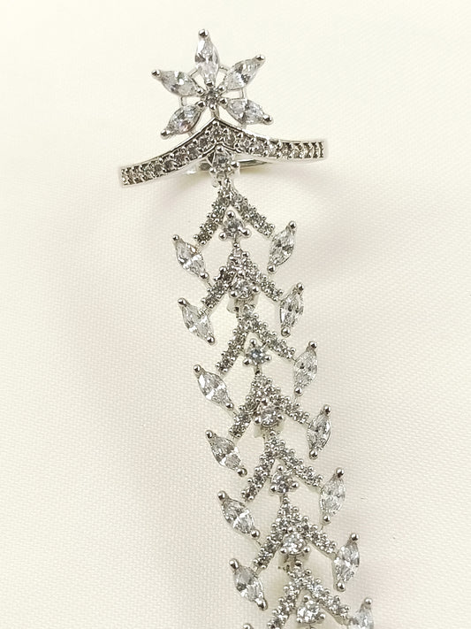 Shefali White American Diamond Hathphool