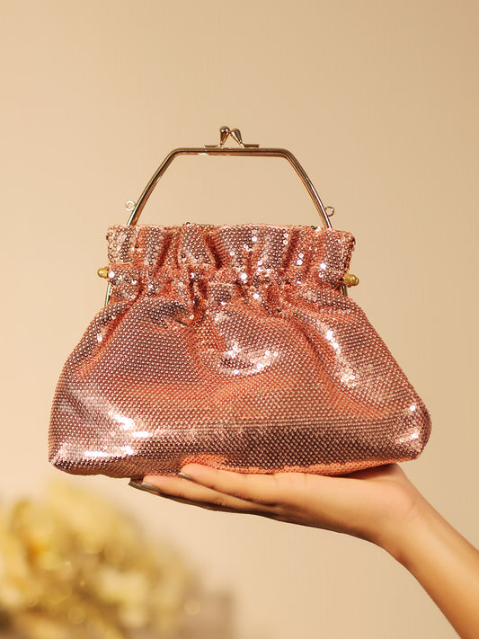 Cove Rose Gold Evening Clutch