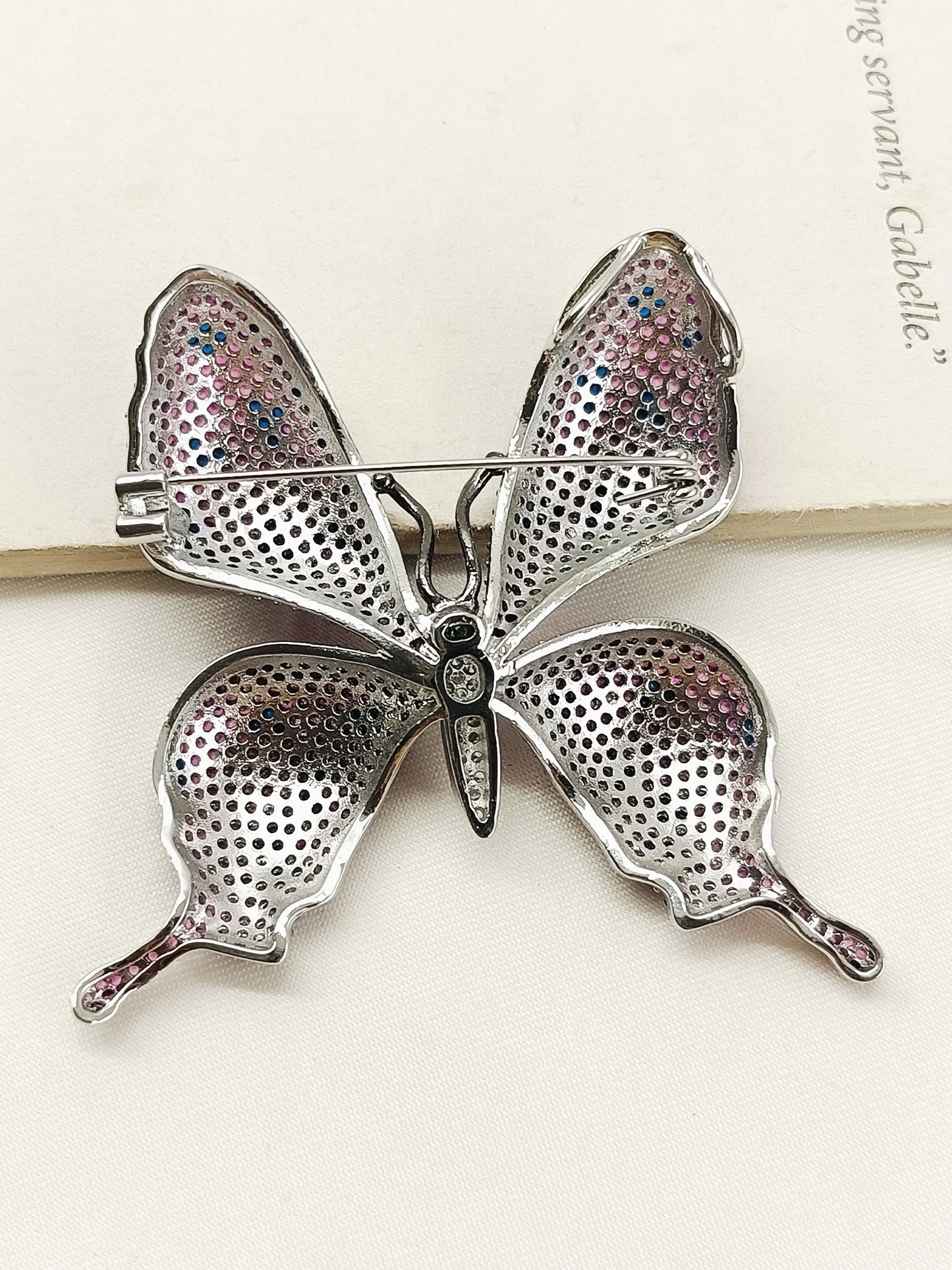 Naval Ruby Butterfly Brooch