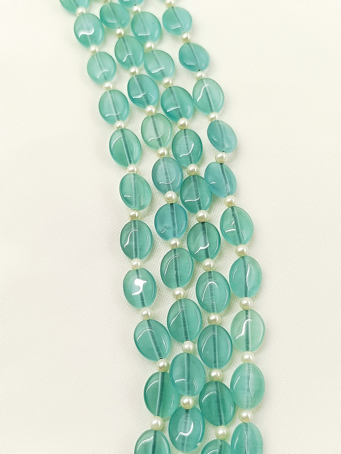 Ridham Mint Green Groom Beads Neckpiece