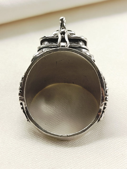 Dharam Black Men's Finger Ring