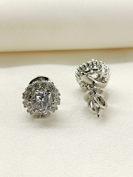 Sahar 92.5 Silver Swarovski Stone Tops