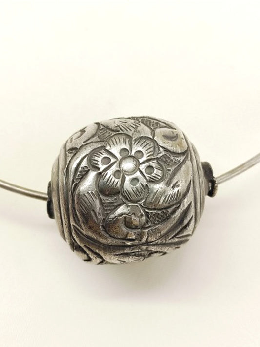 Kia German Silver Oxidized Hasli Style Neckpiece