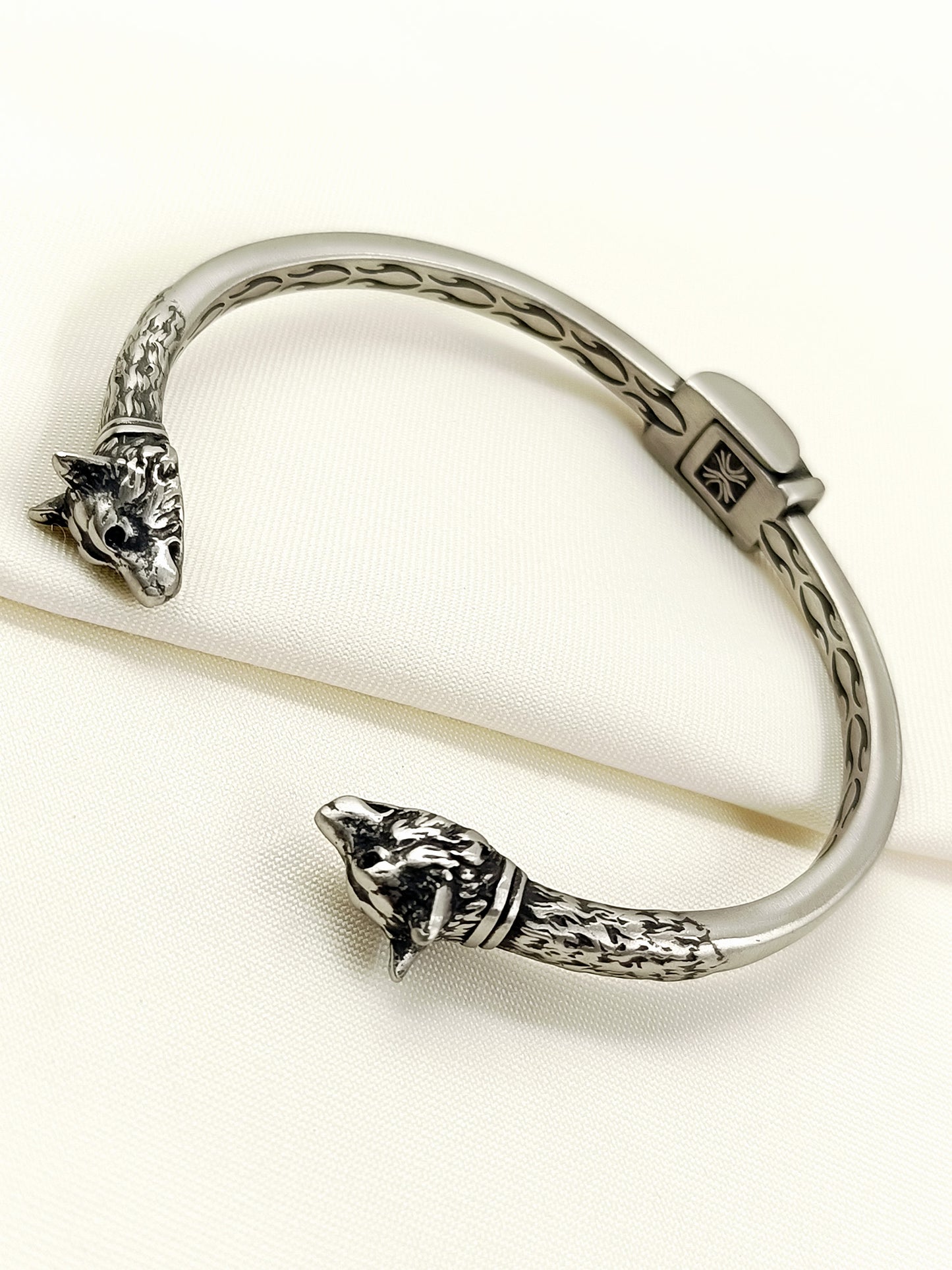 Sudhir Alpha Wolf Gun Metal Men's Bracelet