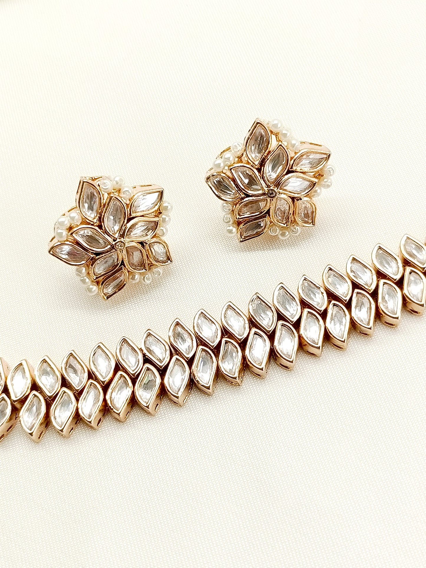 Anupama White Kundan Choker Set