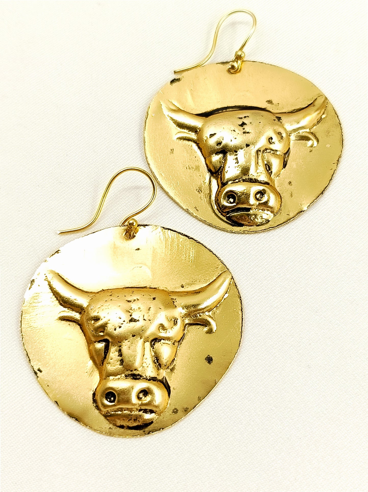 Oshan Golden Buffalo Tribal Men's Earring