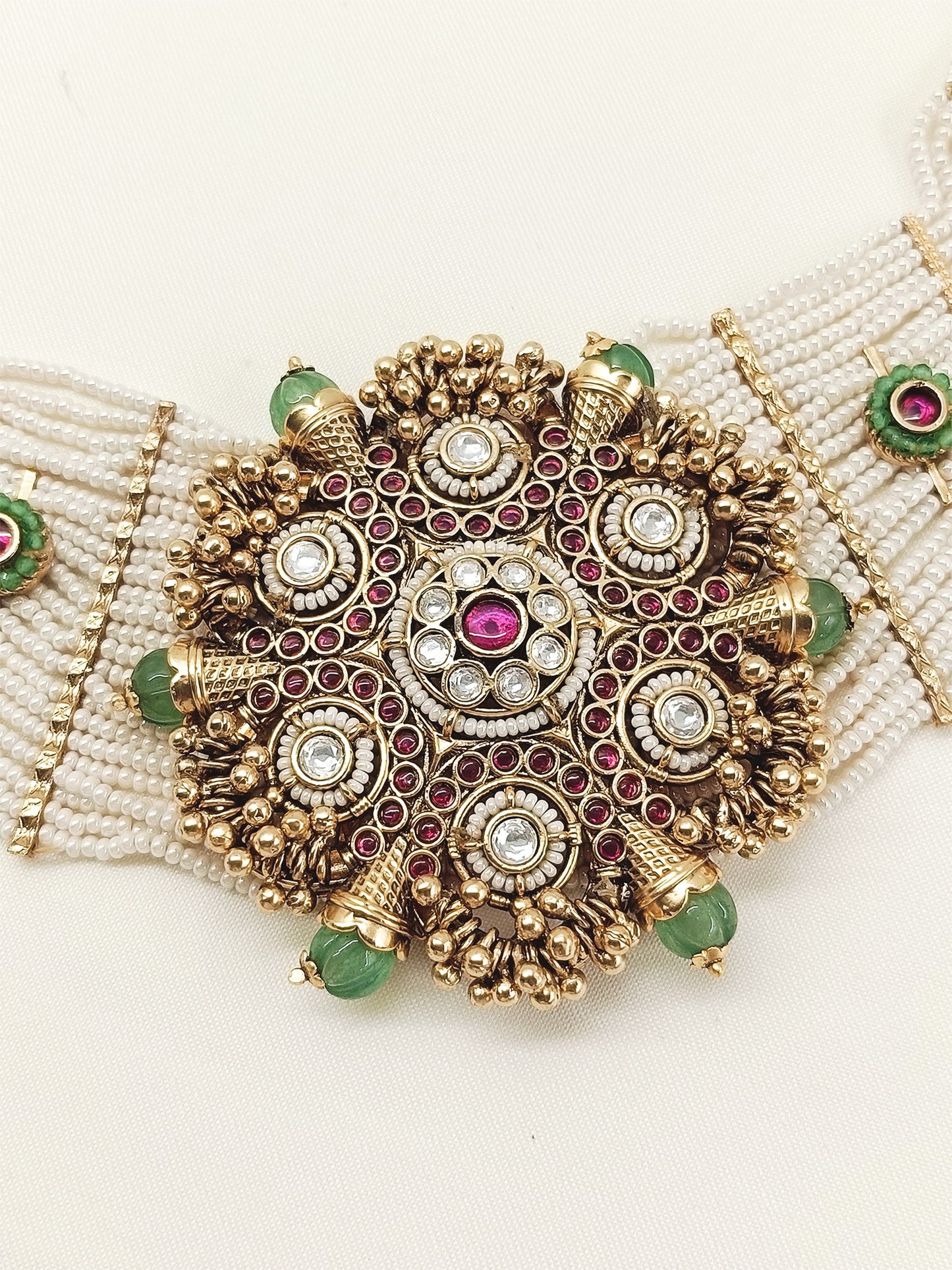 Masozi R&G Kundan Necklace Set