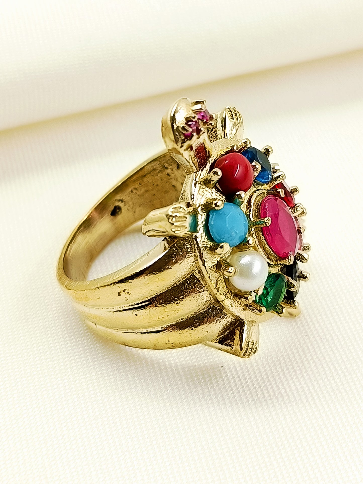 Jivit Navratna Turtle Men's Finger Ring