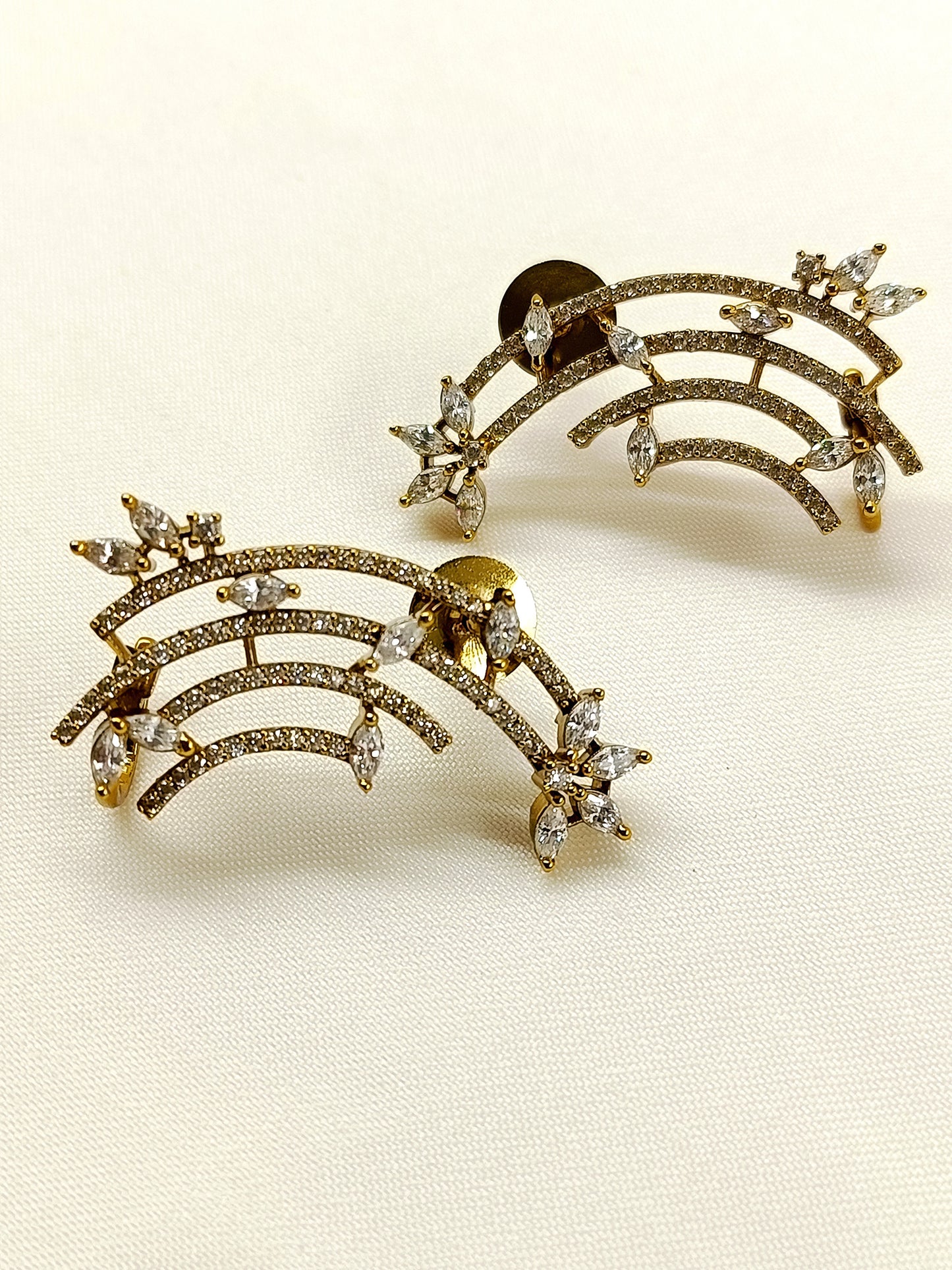Nathalie White American Diamond Earring