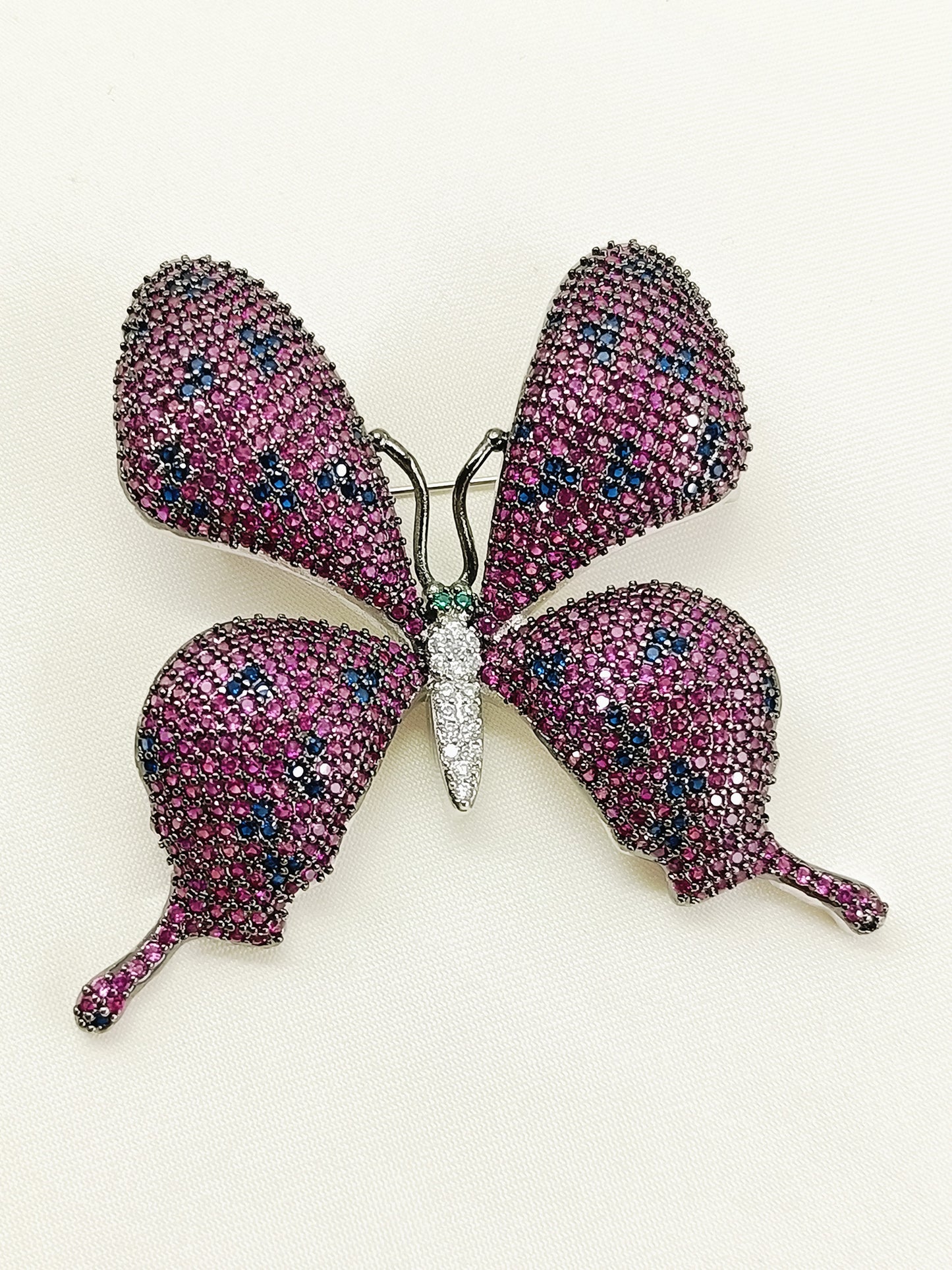 Naval Ruby Butterfly Brooch