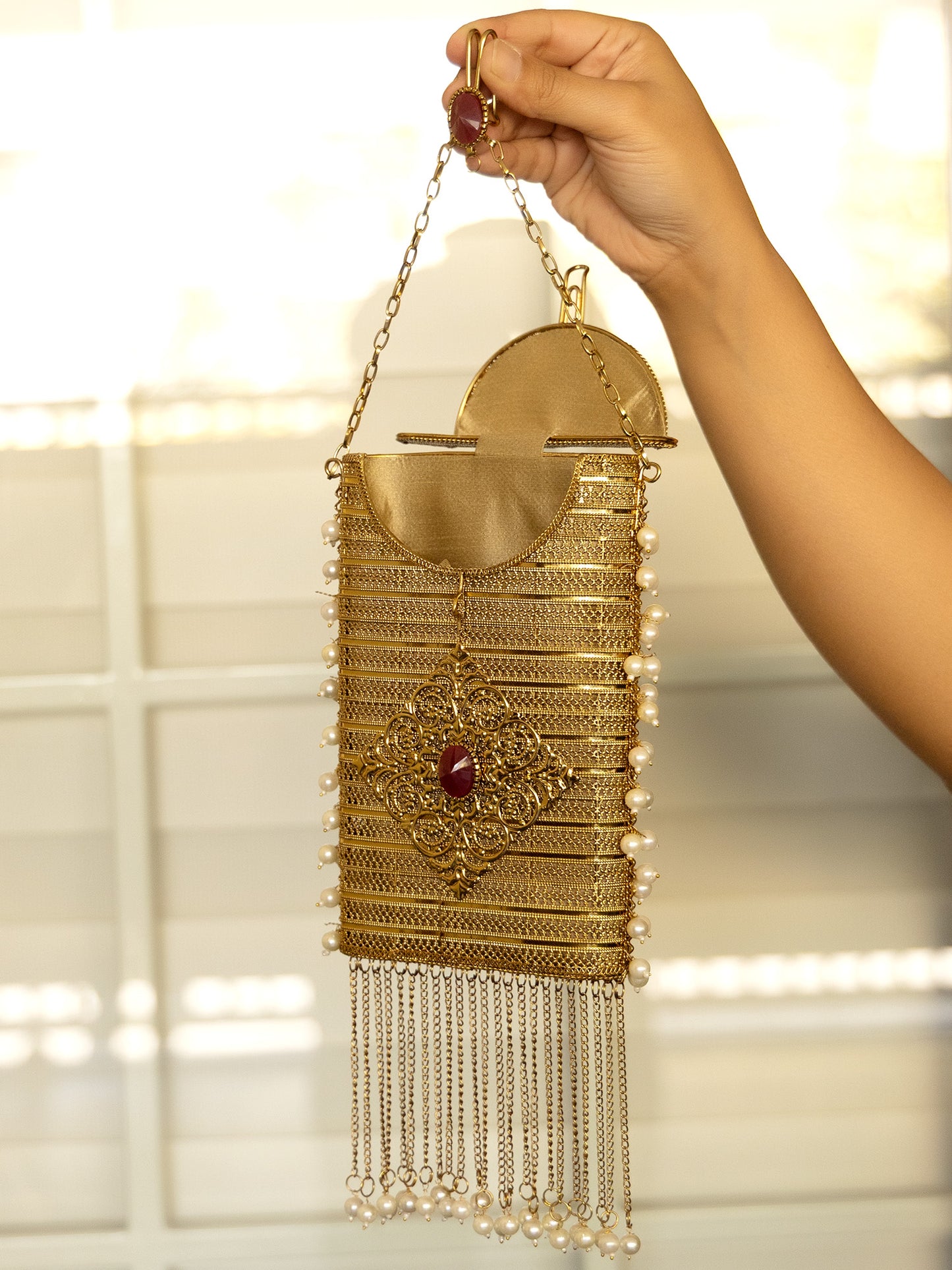 Imani Golden Mobile Pouch