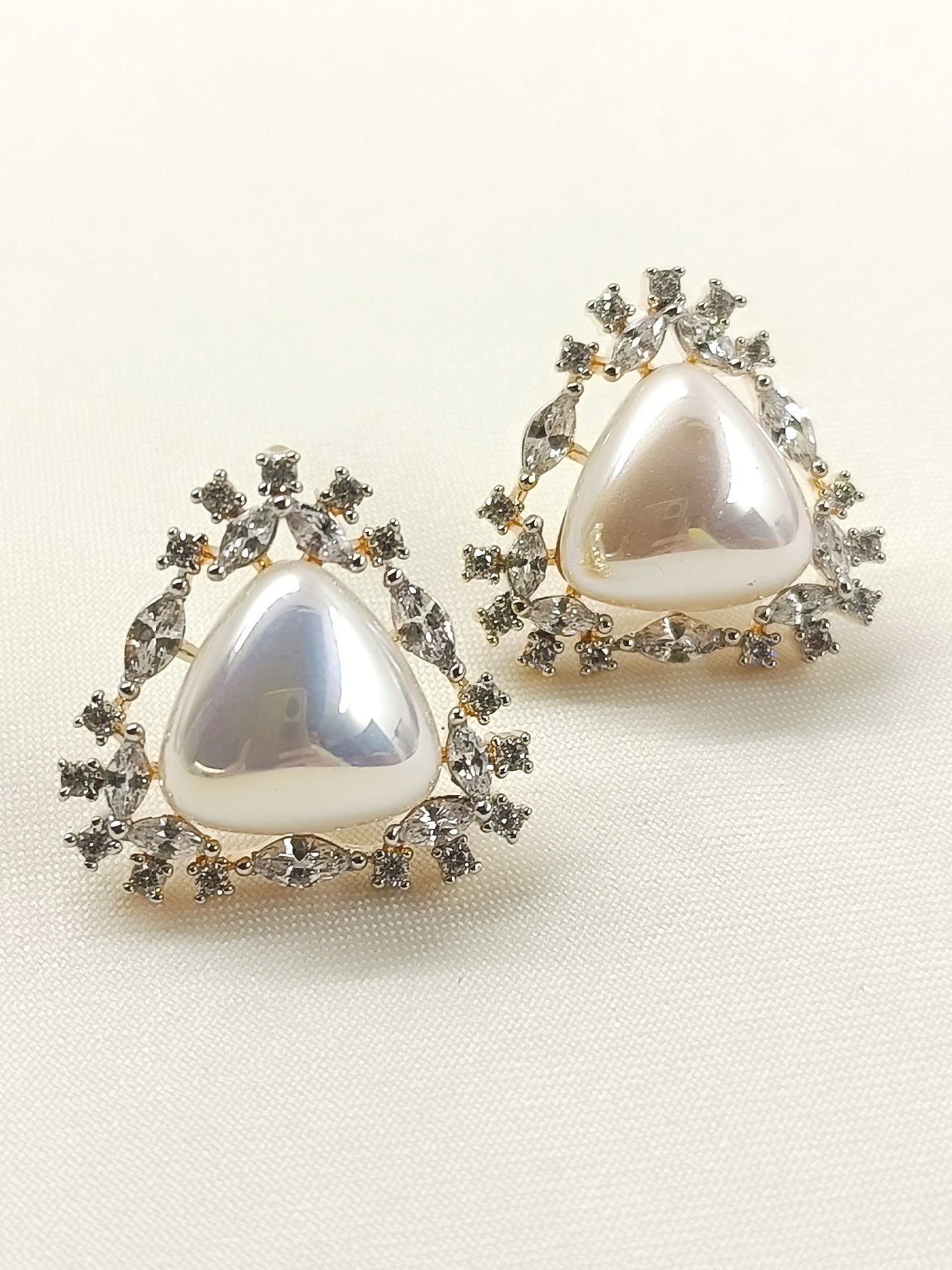 Ganga White Pearl American Diamond Tops