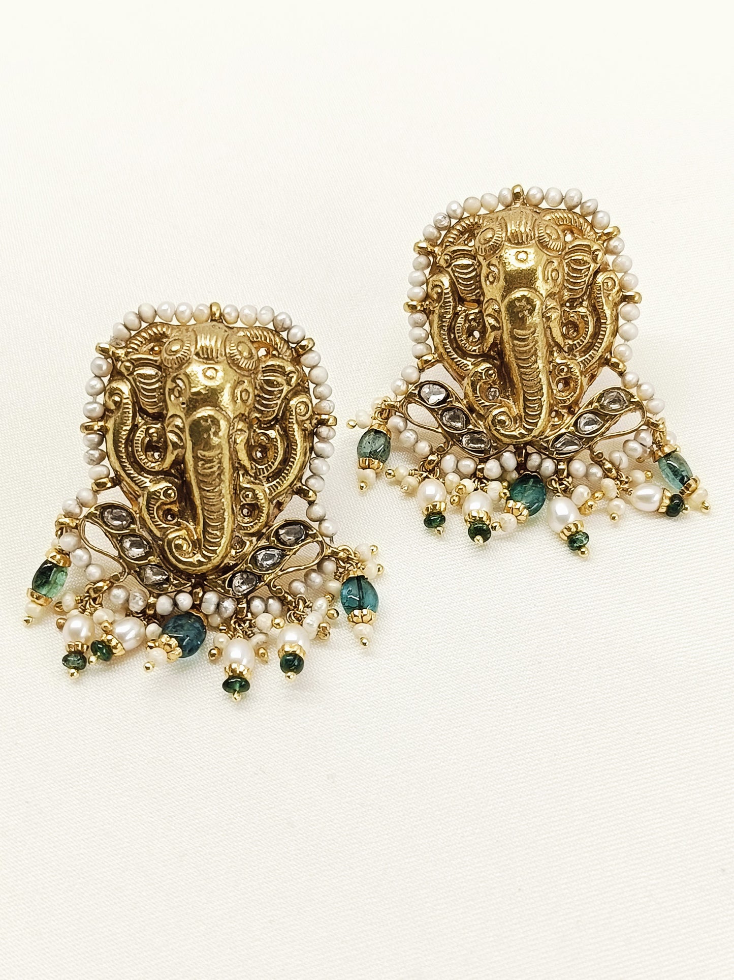 Jini Green 92.5 Silver Earring