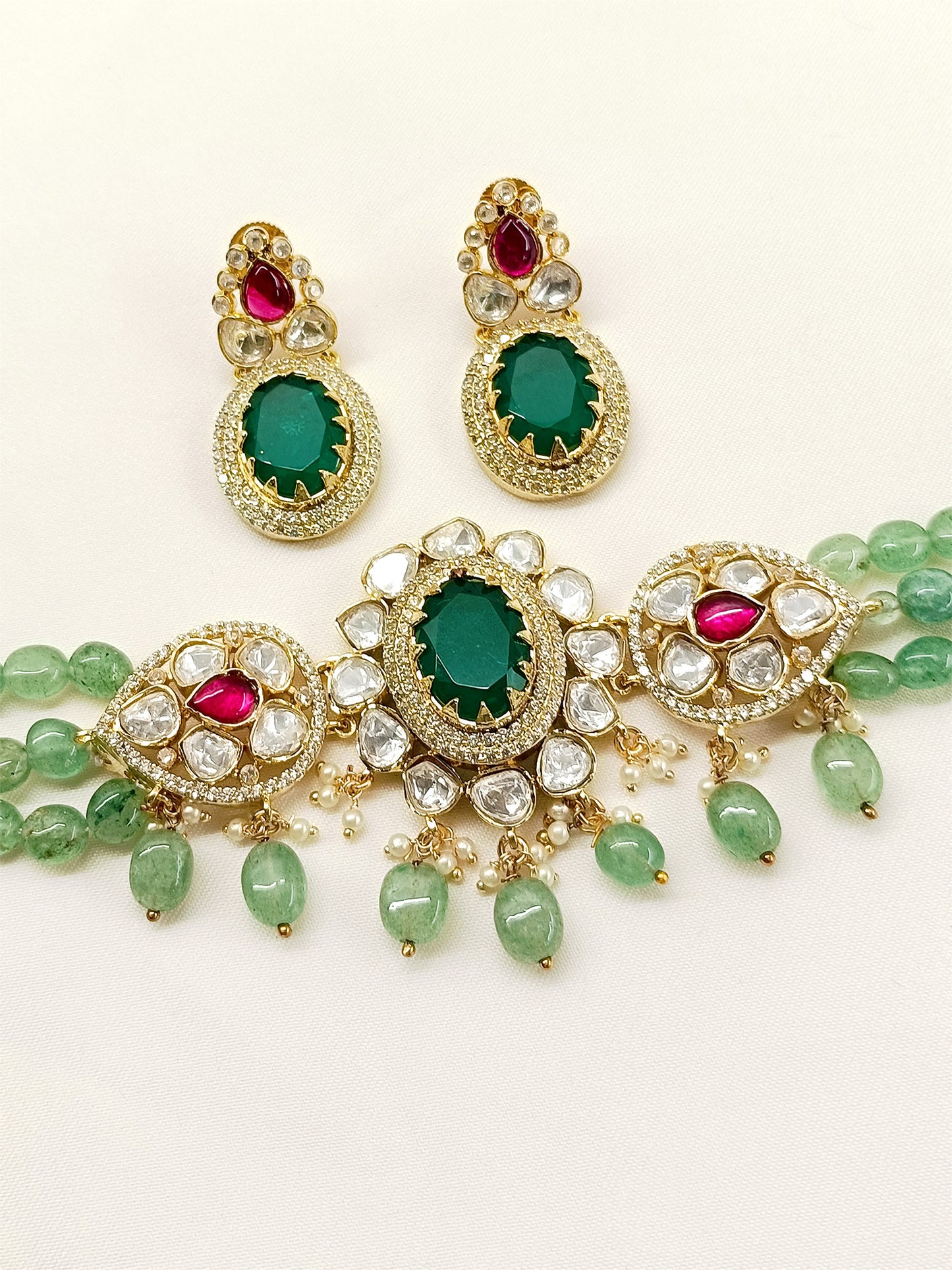 Mrinali R&G Kundan Choker Set