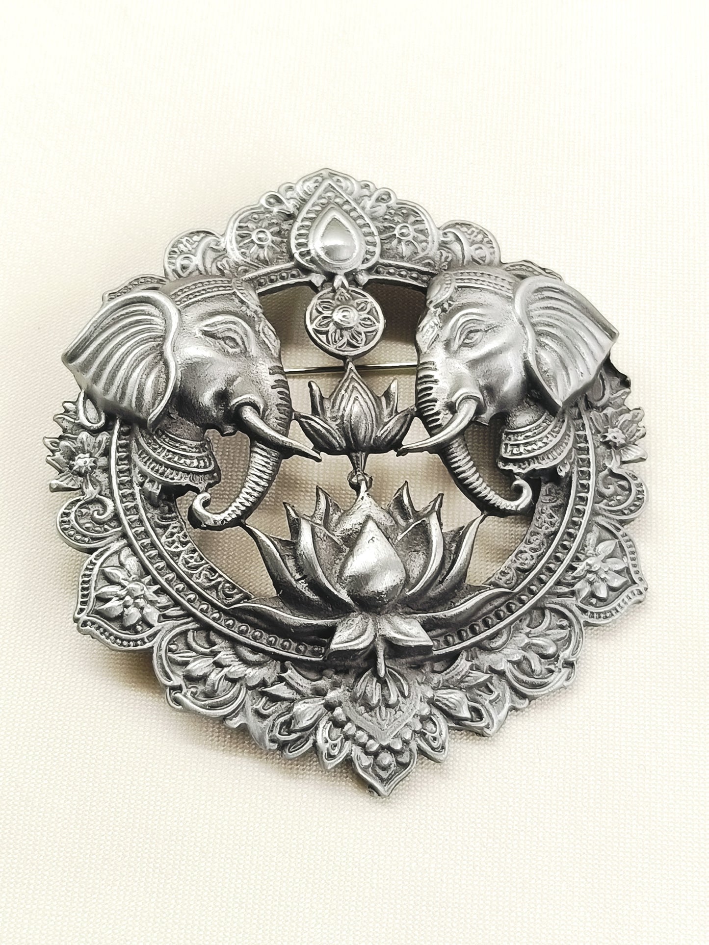 Sharad Grey Elephant Men's Brooch