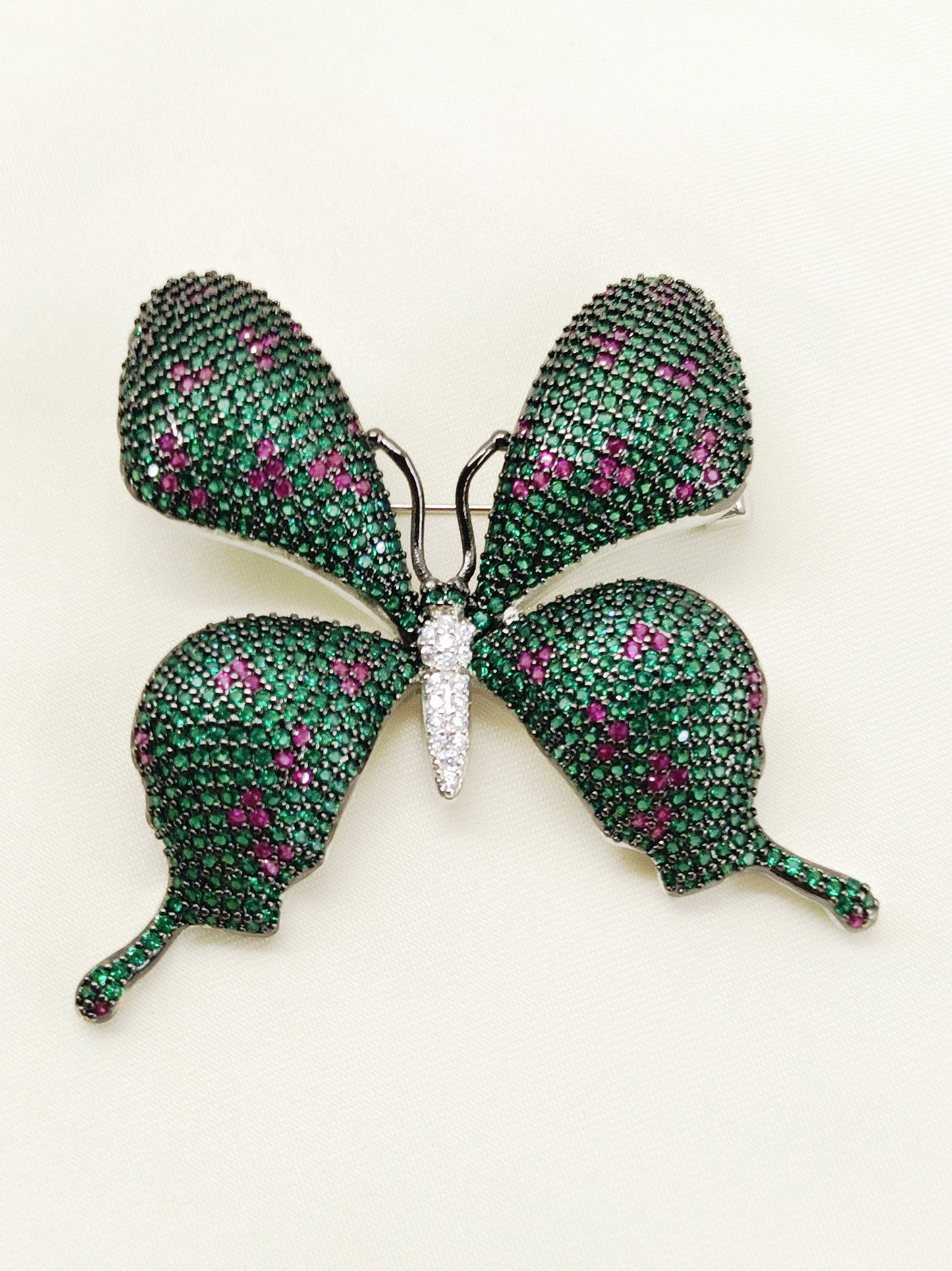 Devansh Green Butterfly Brooch