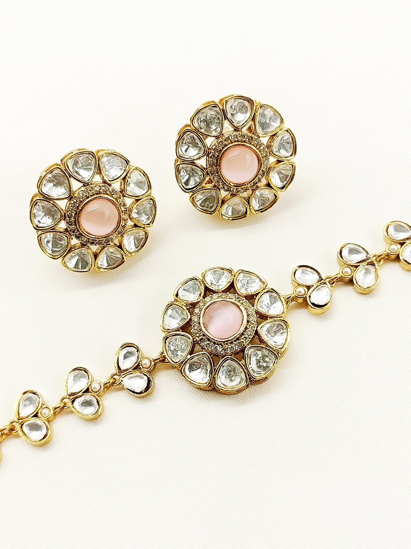 Bharati Baby Pink Kundan Choker Set