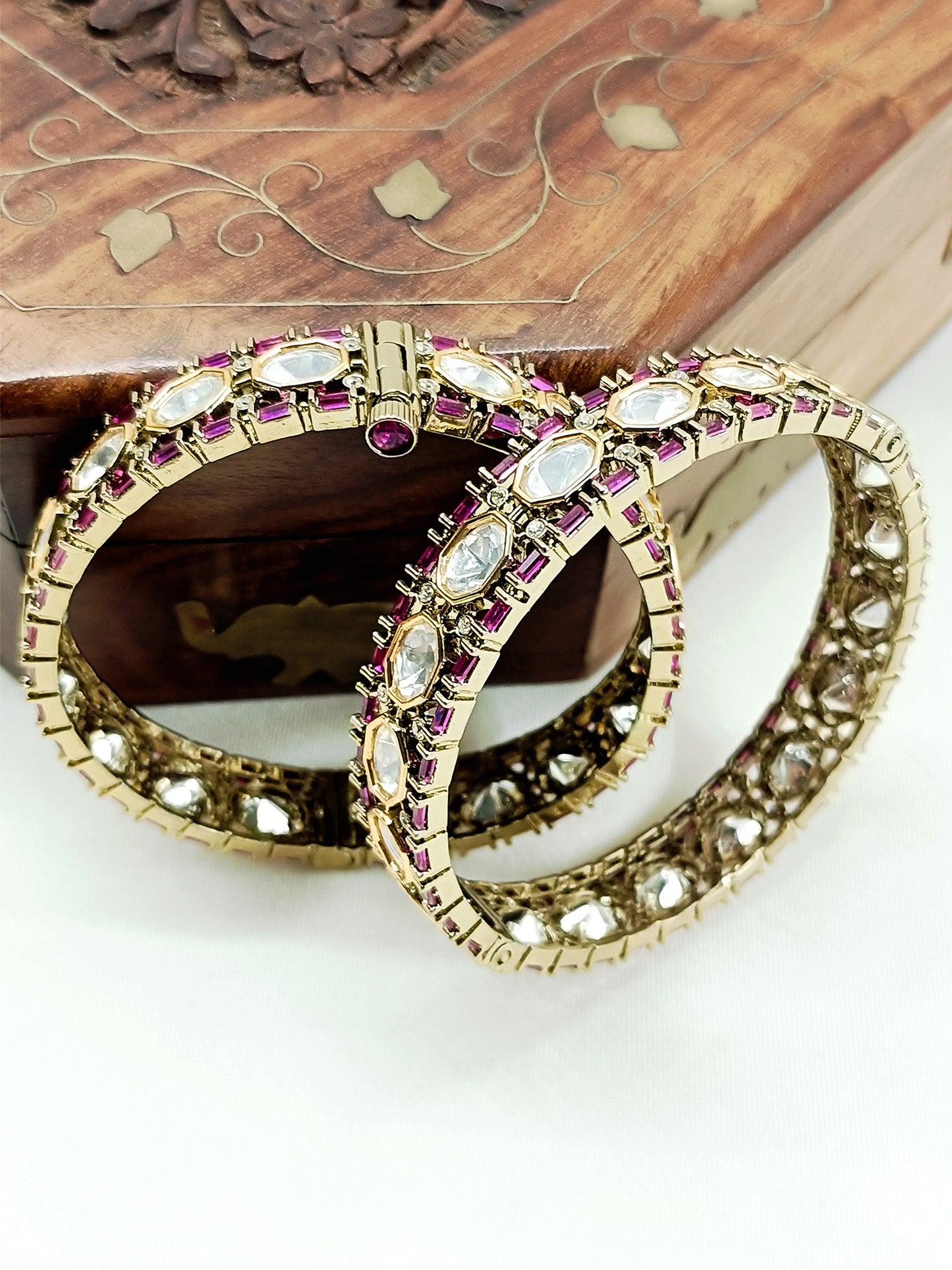 Girjaa Ruby Victorian Bangles