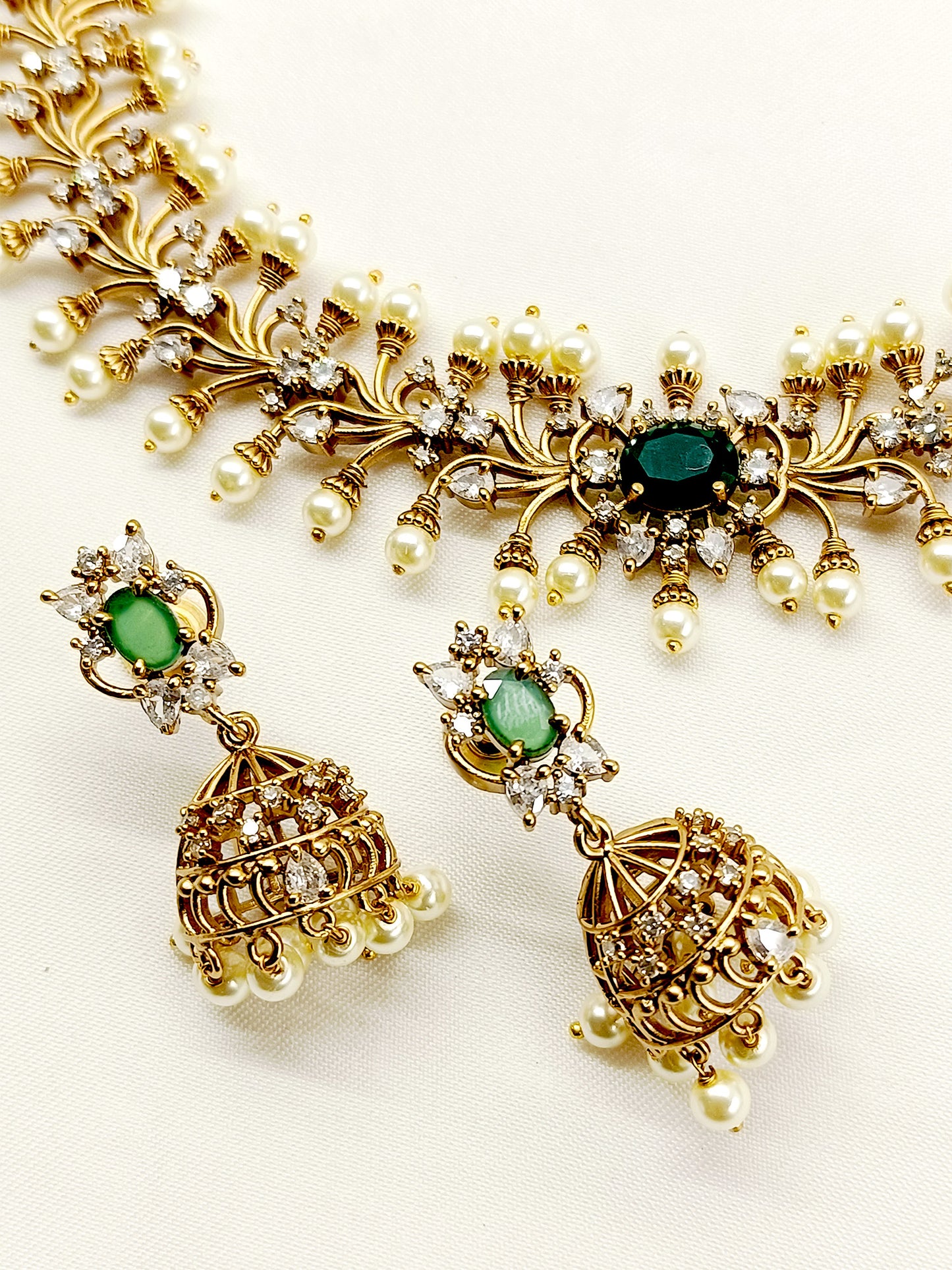 Nimara Green Polki Choker Set