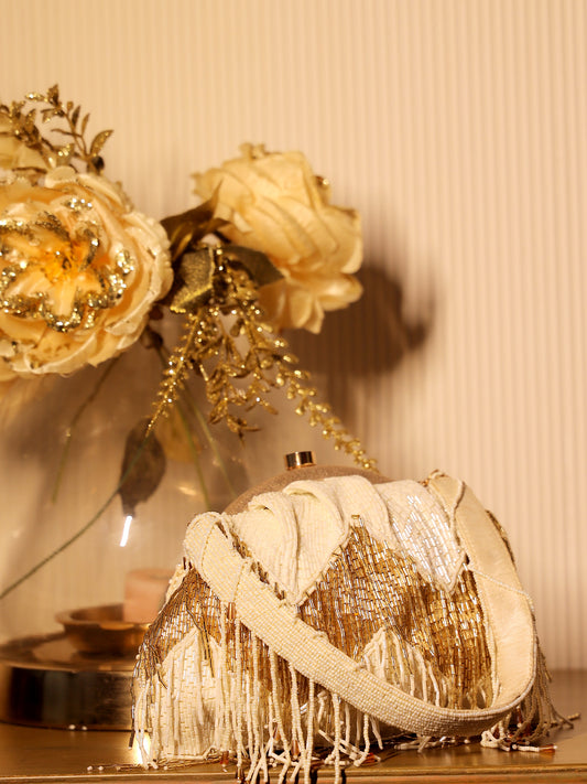 Shezana Cream Potli Bag