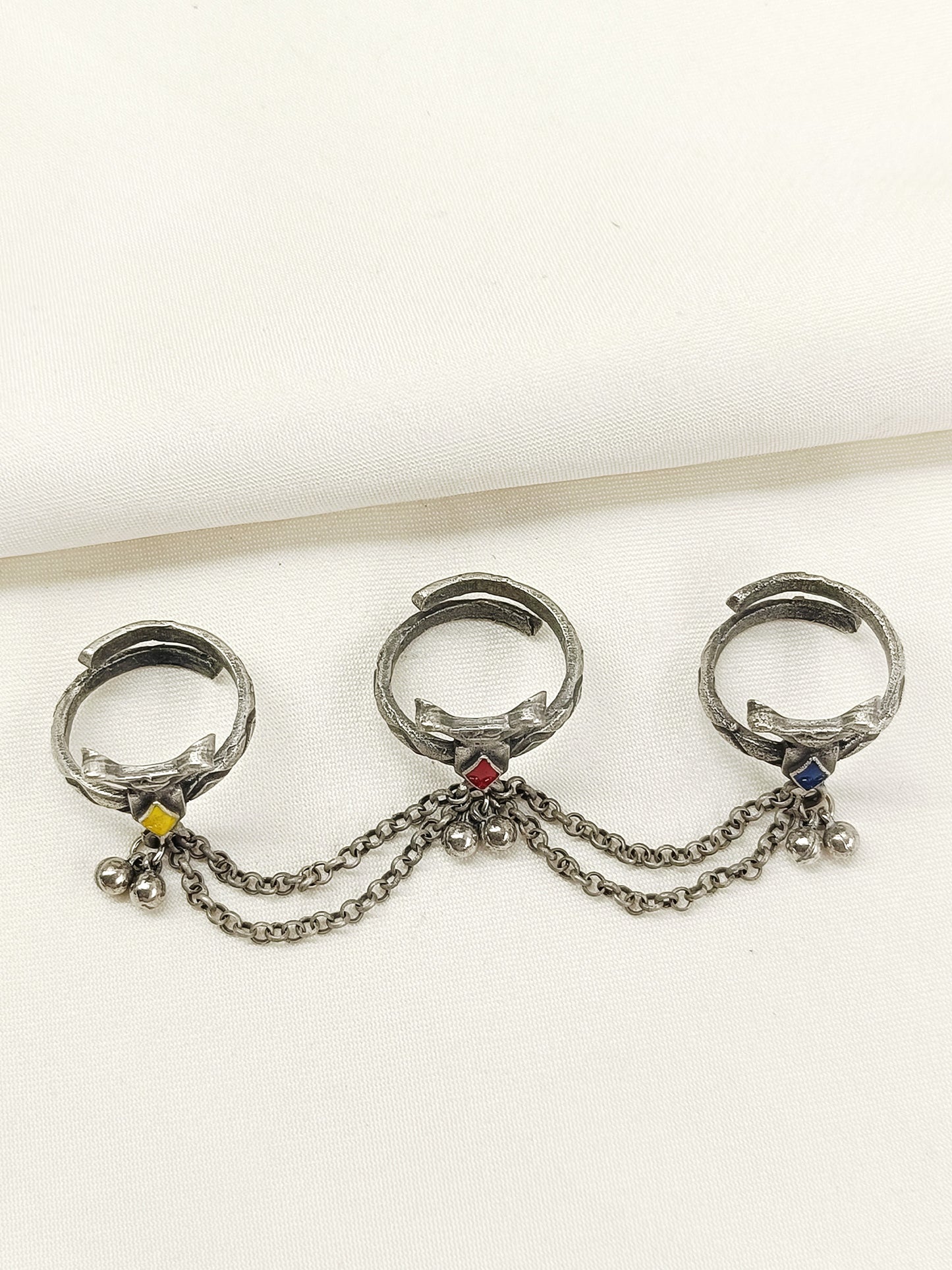 Fritha Multi Colour Oxidized Finger Ring
