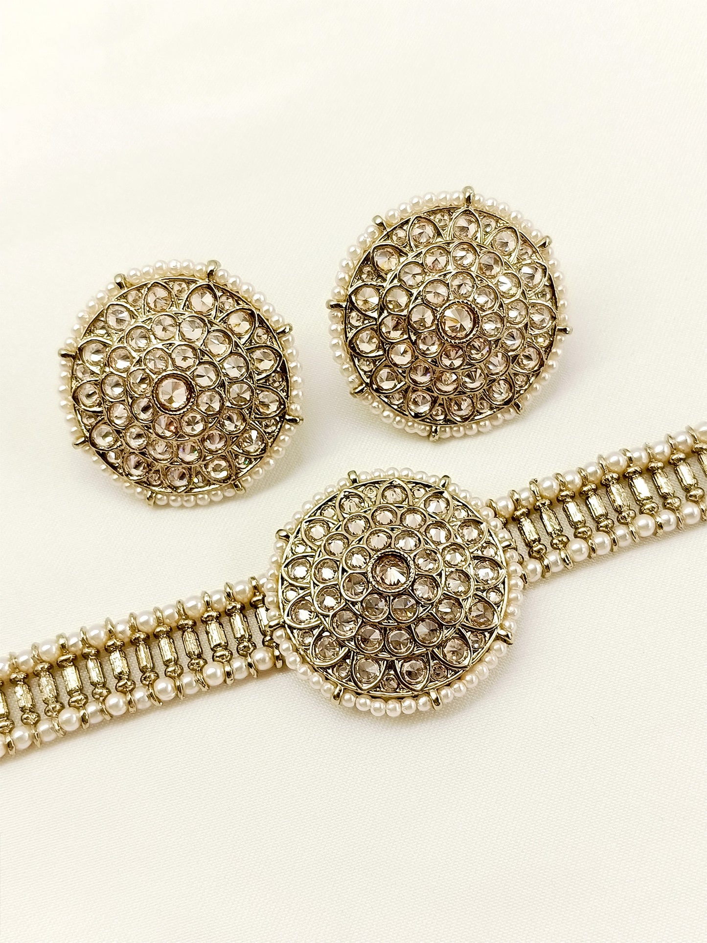 Roopavni Copper Polki Choker Set