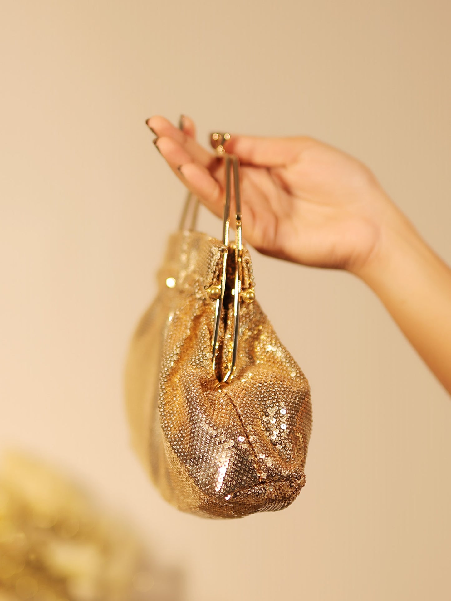 Abrielle Golden Evening Clutch