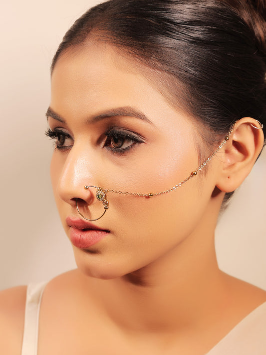 Madhubala Green Polki Nath
