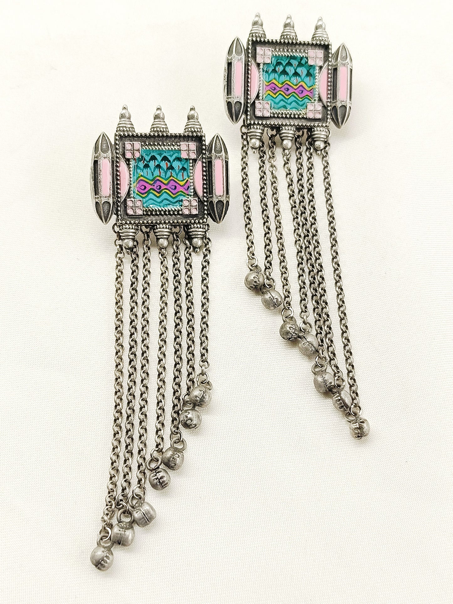 Morgana Multi Colour Oxidized Earring