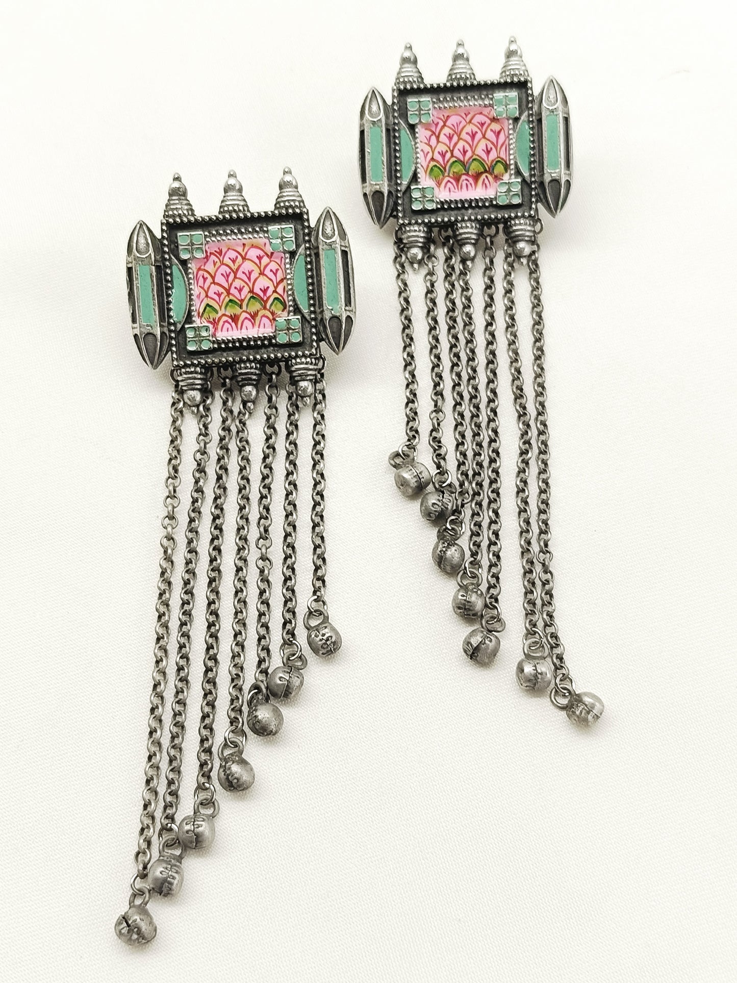 Omita Multi Colour Oxidized Earring