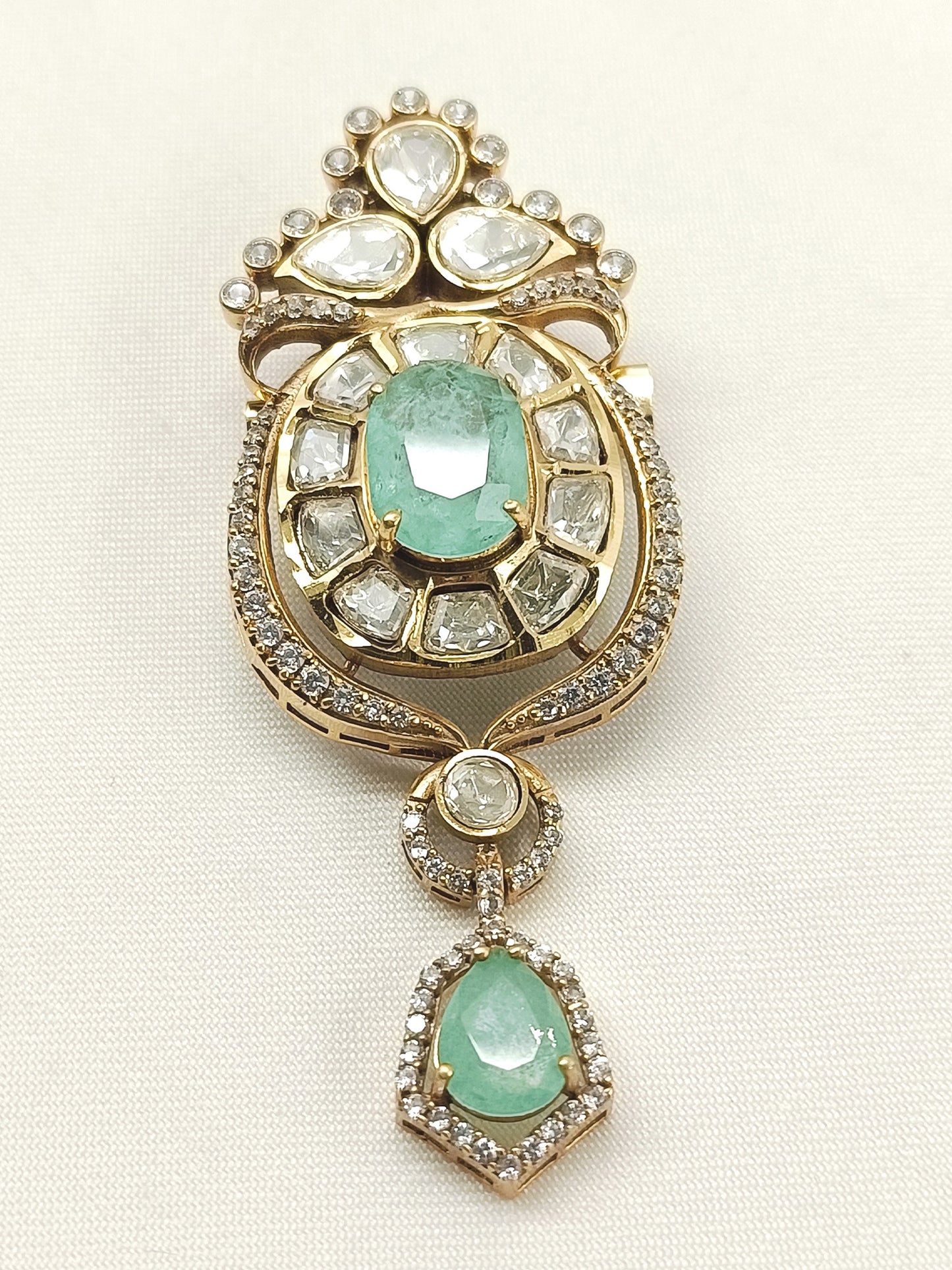 Parvesh Mint Green Men's Brooch