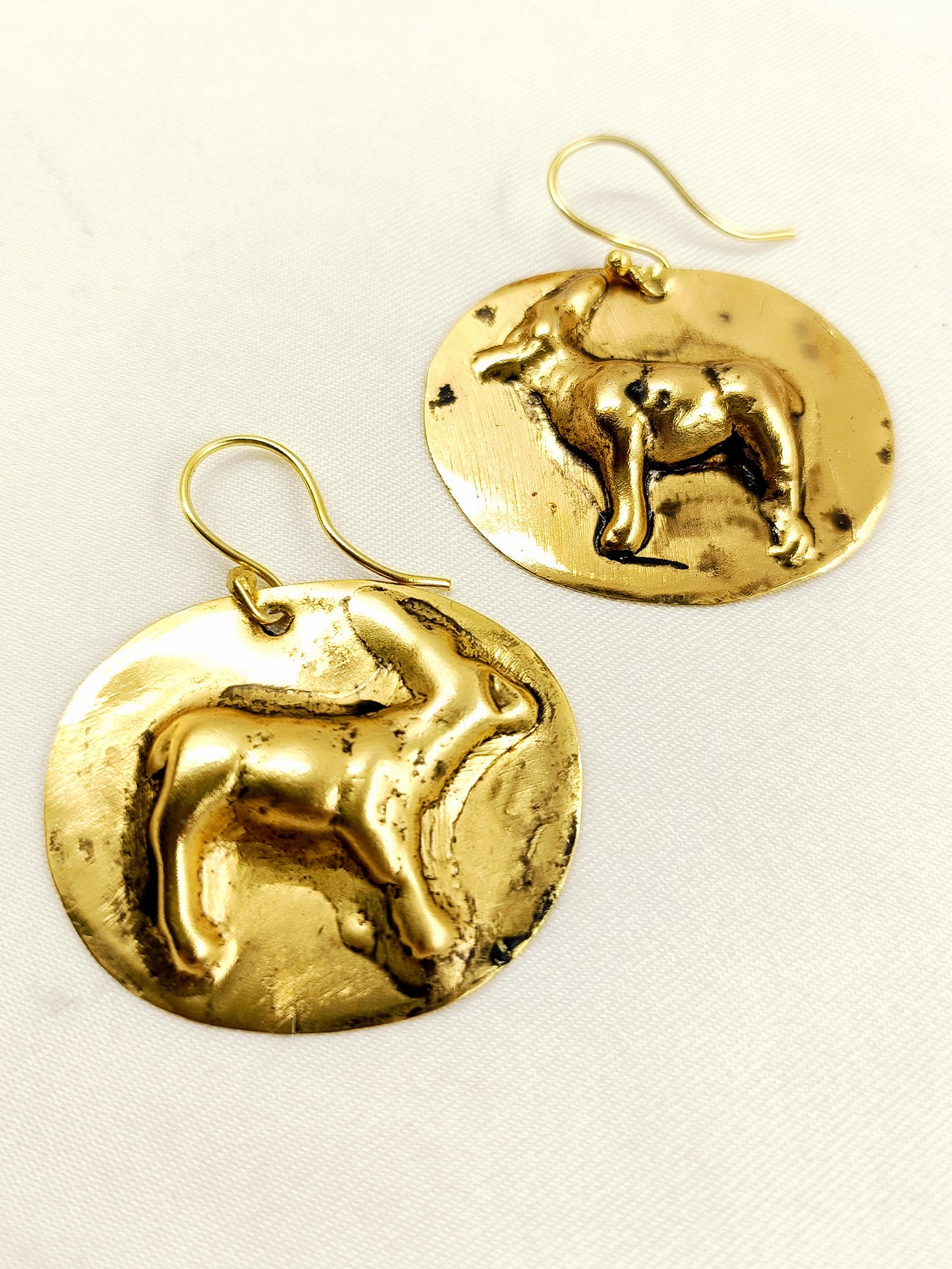 Prajay Golden Deer Tribal Men's Earring