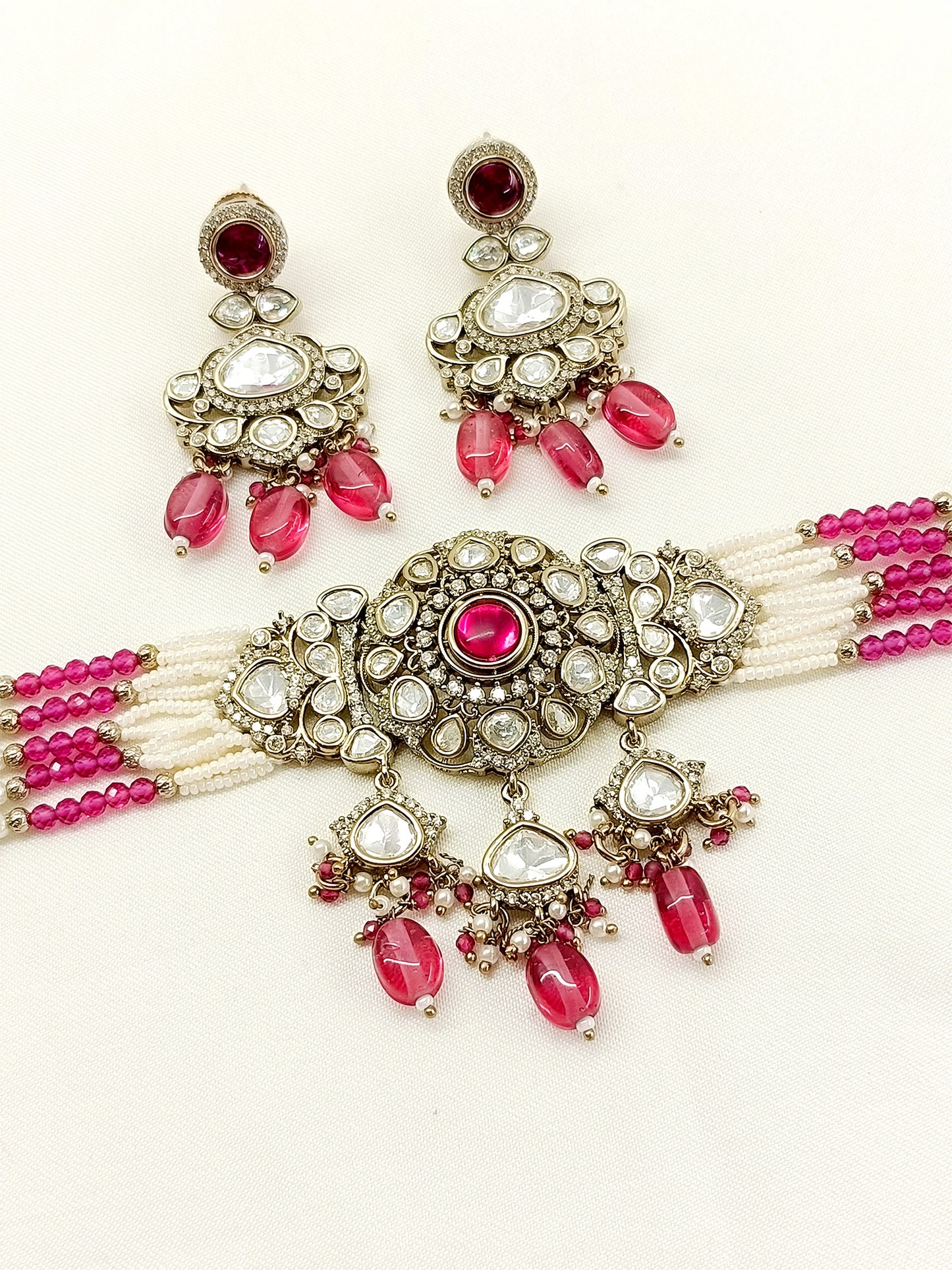 Sangeeta Ruby Victorian Choker Set
