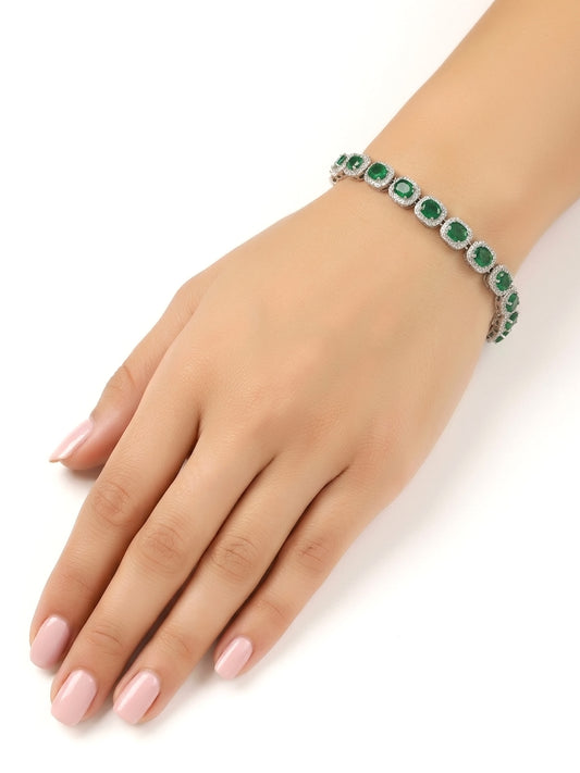 Chaitanya Green American Diamond Bracelet